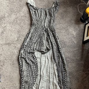 Black one suit with print